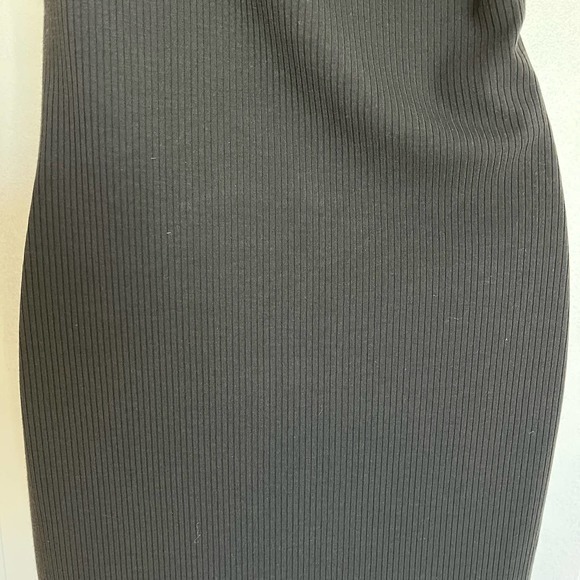 House of Harlow 1960 One Shoulder Body Con Stretch Black Ribbed N/S - Picture 10 of 11